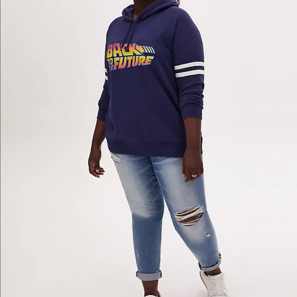 Torrid blue back to the future hoodie 00X - Picture 3 of 8